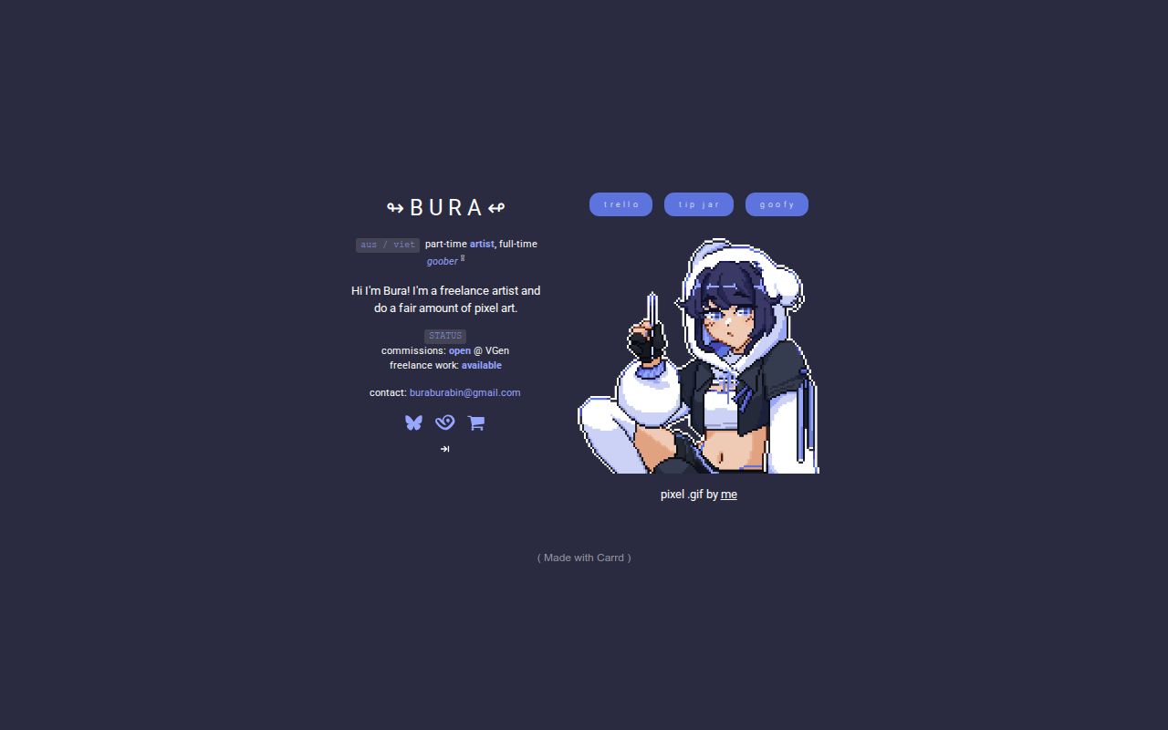 Carrd profile picture for @bura
